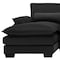 Homeroots 55" Black Fabric Modular USB Sleeper Sofa 568305 - alternate 14