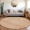 Homeroots 8' Salmon And Terra Cotta Round Damask Washable Indoor Outdoor Area Rug 603367 - alternate 9