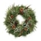 Homeroots 25" Green And Brown Christmas Pine Artificial Wreath 634628 - alternate 1