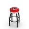 Holland Bar Stool Co 30" Blk Wrinkle Carolina Hurricanes Swivel Bar Stool, Chrome Ring L8B3C30CarHur - alternate 1