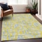 Homeroots 5' X 8' Yellow Denim Blue And Beige Abstract Washable Indoor Outdoor Area Rug 602606 - alternate 8