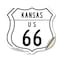 Signmission Kansas Route Marker Shield Sign Us 66, 18 inch X 18 inch, Vinyl Decal, 2PK SHI-D-2PACK-18-384 - alternate 1