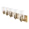 Jonathan Y Irving 36" 5-Light Seeded Glass/Iron Modern Contemporary LED Vanity Light, Brass Gold JYL7620D - alternate 11