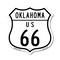 Signmission Oklahoma Route Marker Shield Sign Us 66, 12 Inch X 12 Inch, Plastic Sign SHI-P-12-426 - alternate 1