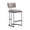 Manhattan Comfort Juno Metal Vegan Leather Counter Stool in Taupe CS1640-2 - alternate 8