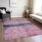 Homeroots 9' X 12' Blush And Mint Green Abstract Washable Indoor Outdoor Area Rug 618599 - alternate 8