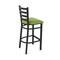 Holland Bar Stool Co 30" Stationary Bar Stool, Black Wrinkle, Canter Kiwi Green Seat 40030BW009 - alternate 7