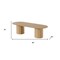 Homeroots 86" Natural Wood Double Pedestal Base Oval Dining Table 720682 - alternate 3