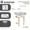 Kingston Brass 24" Solid Surface Console Sink with Brass Legs, 8-Inch, 3-Hole, Matte White/Polished Nickel KVPB3248SQA6 - alternate 5