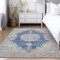 Homeroots 5' X 8' Navy Blue And Ivory Oriental Washable Indoor Outdoor Area Rug 597741 - alternate 9