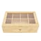 Megachef 13 x 8 Inch Bamboo Tea Box Organizer with Acrylic Top Window 750122160M - alternate 6