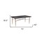 Homeroots 72" Black and Bronze Wood and Steel Dining Table 557691 - alternate 7