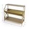 Homeroots 32" Gold Iron and Metal Two Tier Bookcase 389580 - alternate 10