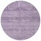 Homeroots 8' Plum And Purple Round Medallion Washable Indoor Outdoor Area Rug 616126 - alternate 5