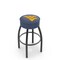 Holland Bar Stool Co 25" 4" West Virginia Cushion Seat, Blk Wrinkle Base Swivel Bar Stool L8B125WestVA - alternate 1