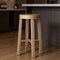 Homeroots 30" Natural Solid Wood Backless Bar Height Bar Chair 605916 - alternate 1