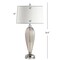 Jonathan Y Julian 33.5" Glass/Crystal LED Table Lamp, Smoked Grey JYL2066A - alternate 9