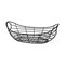 Homeroots 22" Black Metal Basket 392150 - alternate 1