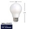 Bulbrite 75 - Watt Equivalent A19 Dimmable Medium Screw LED Light Bulb Warm White Light 2700K , 4PK 862829 - alternate 4