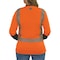 Ergodyne M Orange Class 2 Hi-Vis Long Sleeve Shirt Womens 8278BK - alternate 10