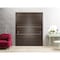 Sartodoors Sliding Closet Bypass Doors, Planum 0110 Chocolate Ash and Aluminum Strips, Sturdy Top Mount Rails PLANUM0110DBD-CA-8496 - alternate 1