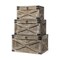 Homeroots Set Of Three Brown Wooden Storage Boxes, 3PK 392583 - alternate 1