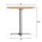 Flash Furniture Bennett 30 in Round Solid Wood Indoor Tabletop in Natural with 22 in x 22 in Table Height GSF-RD30-NAT-T2222S-GG - alternate 10