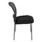 Office Star ProGrid Titanium & Black Visitors Chair, Straight Legs, Dillon Black 86724R-R107 - alternate 5