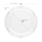 Smarty Had A Party Clear w/Silver Vintage Rim Round Plastic Dinnerware Set (120 Dinner Plates+120 Salad Plates), 240PK 860CSVP-CASE - alternate 10
