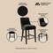 Manhattan Comfort Beever Chenille Wood Counter Stool in Black CS024-BK - alternate 5