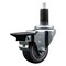 Service Caster 3'' Thermoplastic Rubber Swivel 1-1/4'' Expanding Stem Caster with Brake SCC-EX20S314-TPRB-PLB-114 - alternate 1