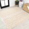 Jonathan Y Ourika Moroccan Geometric Textured Weave Cream/Yellow 5 ft Square Indoor/Outdoor Area Rug SMB108J-5SQ - alternate 1