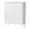 Baxton Studio Roni Modern White Wood 4-Drawer Chest with Scalloped Edges 256-14084-ZORO - alternate 8