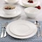 Gibson Elite Embossed Bone China 16 Piece Double Bowl Dinnerware Set in White 99845.16RM - alternate 4