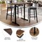 Flash Furniture 48" x 30" Tabletop, Seamless Surface Technology, Dark Brown and 5" x 22" Black Bar Height T-Bases ST-REC3048-WBR-T0522B-GG - alternate 6