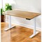 Homeroots 60" Adjustable Brown and White Stainless Steel Computer Desk 397747 - alternate 6