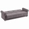 Homeroots 89" Gray Microfiber Convertible Futon Sleeper Sofa And Toss Pillows With Storage 607157 - alternate 7