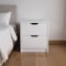 Homeroots 19" White Wood Two Drawer Nightstand 526147 - alternate 13