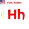 Aacc Self-Adhesive Vinyl Letter: h, Scale: 20 in. Color: Red Font: Anders by, 8PK AACC-Anders-lh-Red-I20x8 - alternate 1