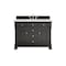 James Martin Vanities Brookfield 48 in. Single Vanity, Black Onyx w/ 3 CM Ethereal Noctis Silestone Top 547-V48-BKO-3ENC - alternate 1