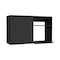 Homeroots 39in Black Wood Wall Mounted Accent Cabinet With Single Door 520576 - alternate 1