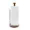 Homeroots Free Standing 5.88in Wood Paper Towel Holder 478233 - alternate 3