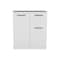 Homeroots 37in White Wood Accent Cabinet With Two Doors And One Drawer 524963 - alternate 4