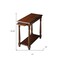 Homeroots 24" Wood Brown End Table With Shelf 488966 - alternate 4