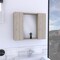 Homeroots 24" Light Gray Wood Floating Single Door Bathroom Vanity And Medicine Cabinet 543580 - alternate 5