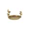 Homeroots 6" Gold Cast Iron Handmade Round Trinket Tray 634801 - alternate 16