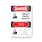 Signmission Safety Sign, OSHA Danger, 14" Height, Forklift Traffic Be Alert Bilingual, D-1014-VK-1265 OS-DS-D-1014-VK-1265 - alternate 1