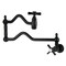 Kingston Brass Wall Mount Pot Filler Faucet, Matte Black KS2100ZX - alternate 1