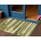 Homeroots 3' X 5' Olive Green Ivory And Beige Striped Washable Indoor Outdoor Area Rug 613302 - alternate 1