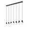 Z-Lite Aimie 7-Light Linear Chandelier, 6 in W, Matte Black 828P6-7L-MB - alternate 6